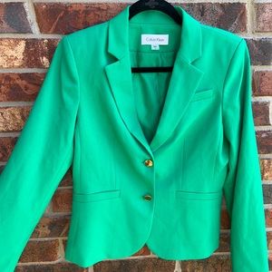 Calvin Klein Green Trendy Blazer Size 8 M/L